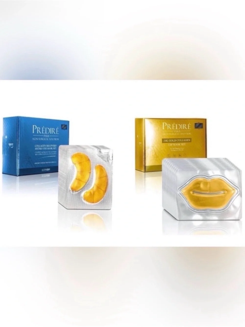 🔥Predire 24K Gold BUNDLE🔥 Lip Mask Set (12) & Eye Mask Set (10) - Retail $1150